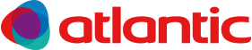 Logo rouge et bleu "Atlantic".