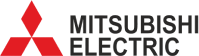 Logo rouge et noir "Mitsubishi Electric".