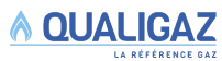 Logo bleu "Qualigaz, la référence gaz".