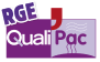 Logo violet "RGE QualiPAC".