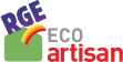 Logo vert "RGE Eco Artisan".